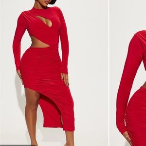 Red Sexy Cut Out Dress